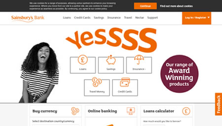 Sainsburys Bank Website